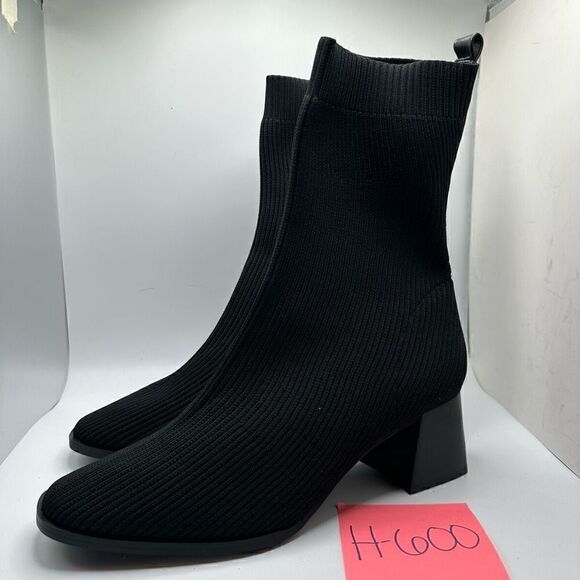 CUSHIONAIRE Women's Stretch boot +Memory Foam 8.5 BLACK - Picture 3 of 7